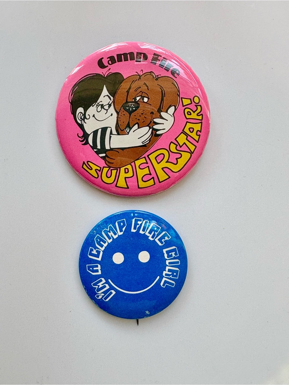 Vintage Campfire Girl Pins set of 2